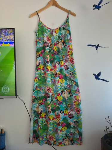 Vestido longo estampado tamanho P marca Blue Man