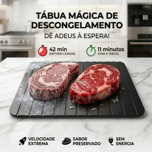 Tábua Mágica Descongeladora de Alumínio para Carnes, Frangos e Peixes - SCS113
