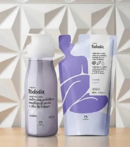 Kit todo dia Algodão natura(1 creme p/ corpo, 400 ml + 1 refil )De 137,90 Por 84,90