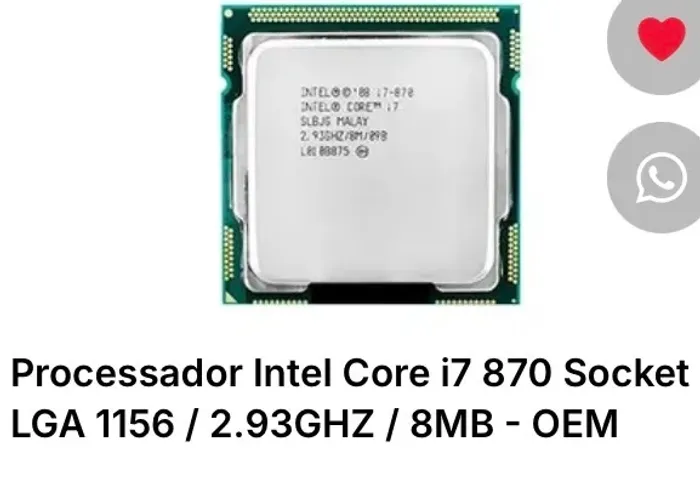 Processador Intel - i7 - 870