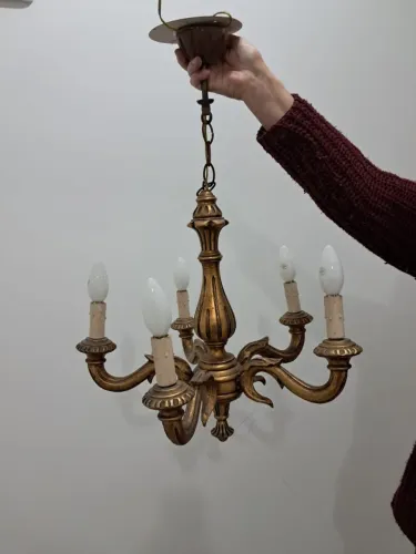 Lustre Italiano de madeira