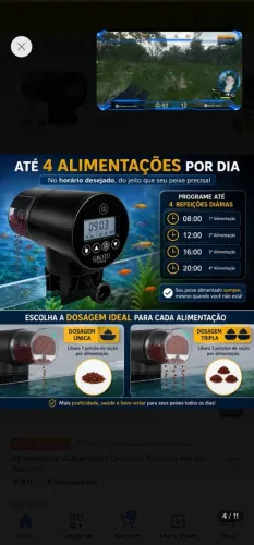 Alimentador de aquario automático digital 