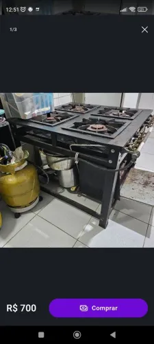 Fogão industrial 4 bocas com forno
