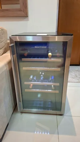 Adega Brastemp Dual Zone 33 Garrafas Inox 110V Semi Nova - Luxo e Perfeita