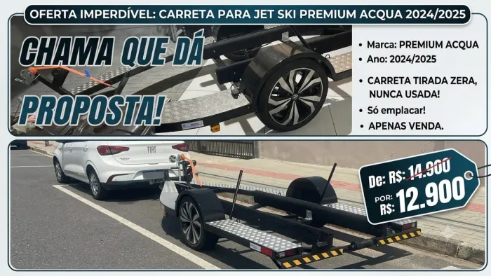 CARRETA PARA JET SKI PREMIUM ACQUA 2024/2025