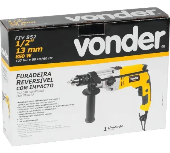 Furadeira Elétrica De Impacto Fiv852 Vonder 50 Hz/60 Hz