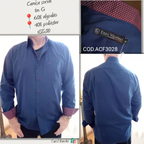 Camisa social masculina 