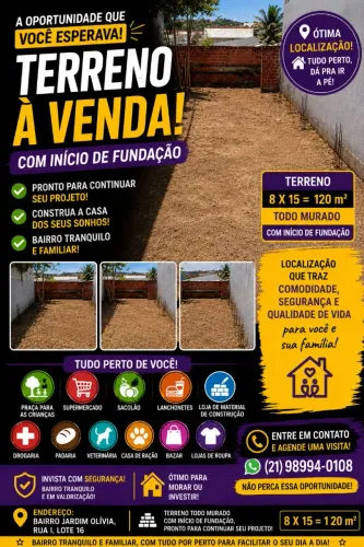 TERRENO À VENDA - EXCELENTE OPORTUNIDADE!