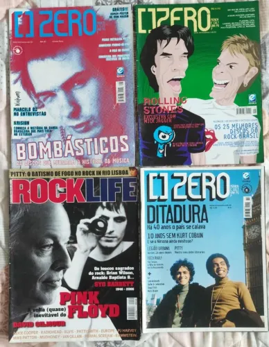 Revistas ZERO 3 edições +  Revista ROCKLIFE (R$ 15,00 unidade)