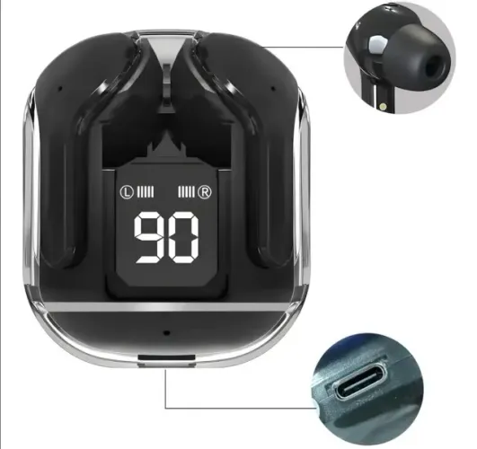 FONE DE OUVIDO BLUETOOTH TWS COM VISOR DIGITAL - R$ 45,00