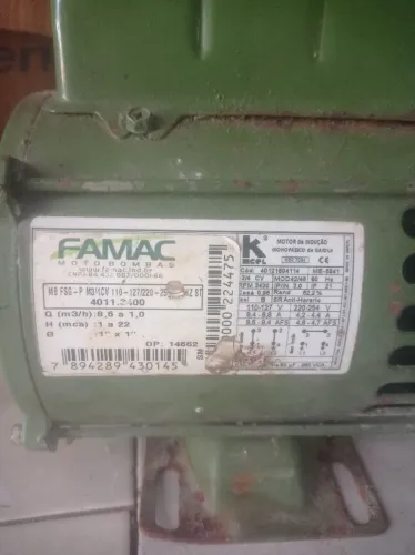 Bomba d'água 0,5 cv