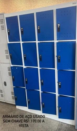 Armário de aço 16 portas