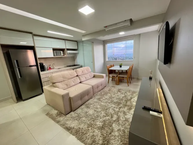 Flat Mobiliado excepcional Park Lozandes Goiânia vista para Alphaville