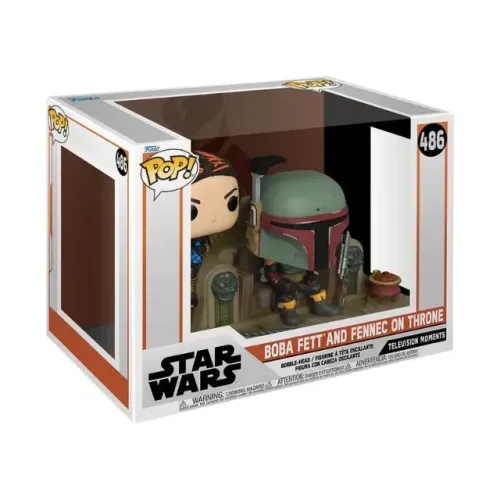Funko Pop! Television Star Wars Boba Fett And Fennec On Throne 486