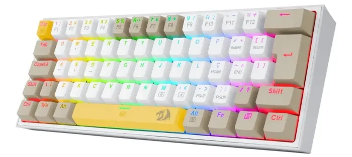 Teclado Gamer Mecanico Redragon Branco 
