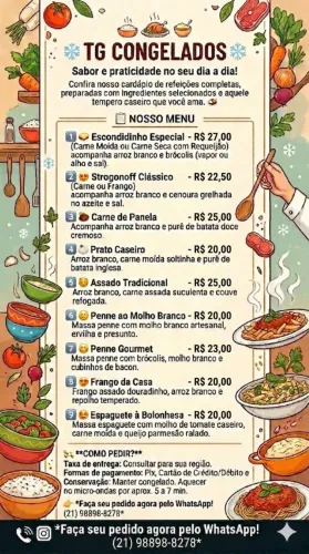 Vende-se marmitas congeladas