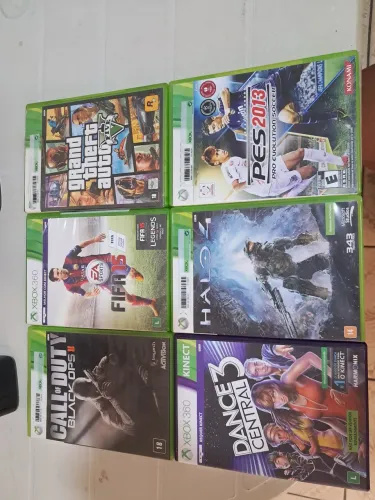 Jogos XBOX 360 Originais GTA V Halo 4 CoD Black Ops 2 Fifa 15 incluídos