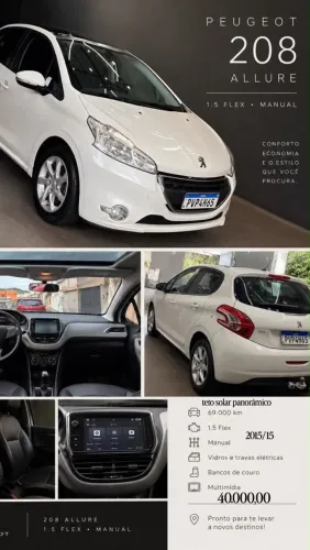 Peugeot 208 Allure 1.5 Flex 8V 5P 2015