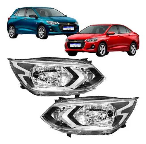 Par Farol Chevrolet Onix Plus Ltz 2020 2021 2022 A 2025 Novo Ambos Lados