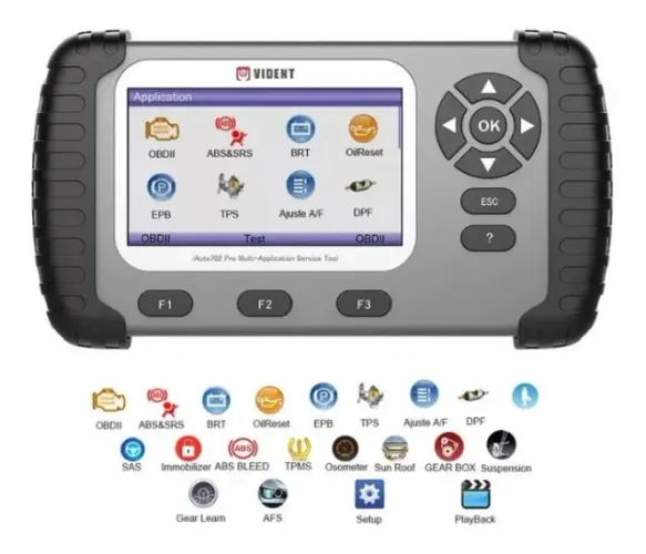 Scanner automotivo vident 702 + af