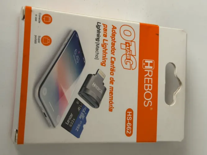 Adaptador Lightning para cartão de memória