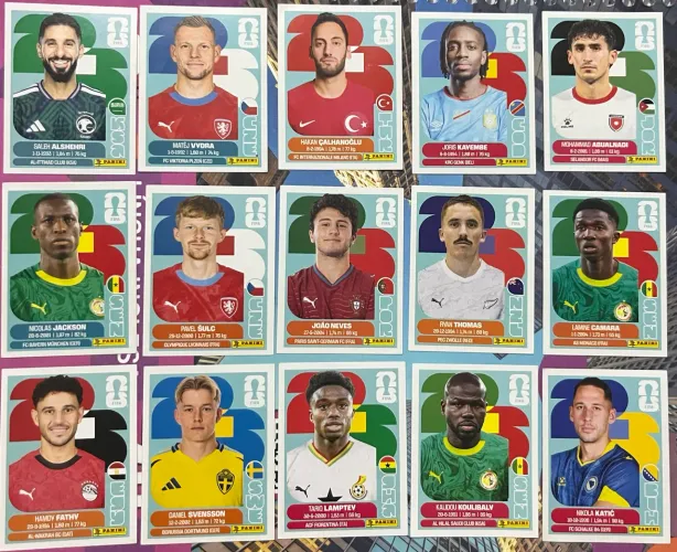 Lote de figurinhas versão EUA 2026 Copa do Mundo