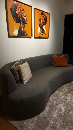 Sofá 3 lugares ôndulo tokstok cinza