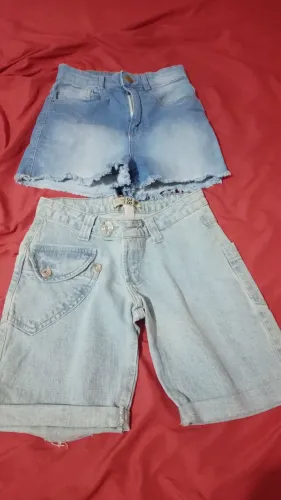 2 Bermudas jeans feminina novas n:36 e 38