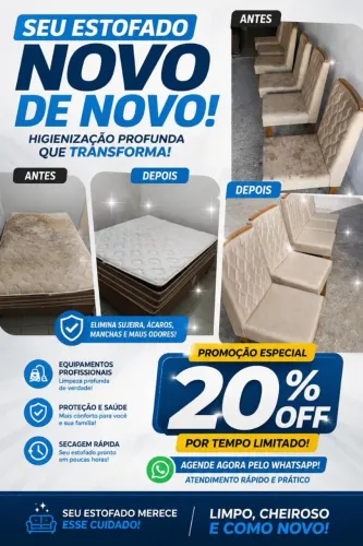 Higienização de estofados!