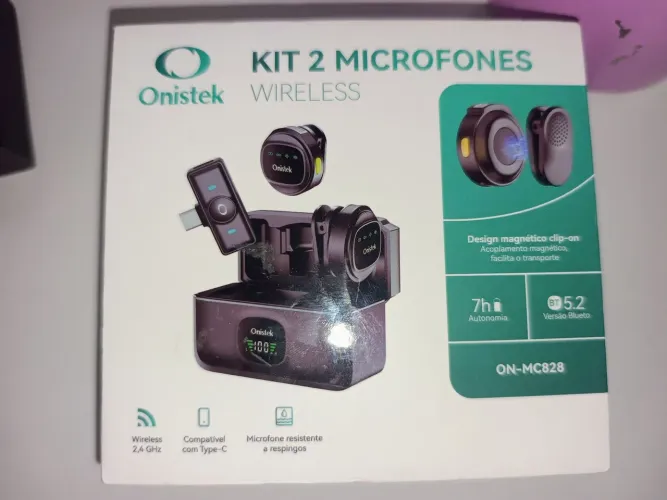 Kit 2 microfones wireless Onistek On-mc828