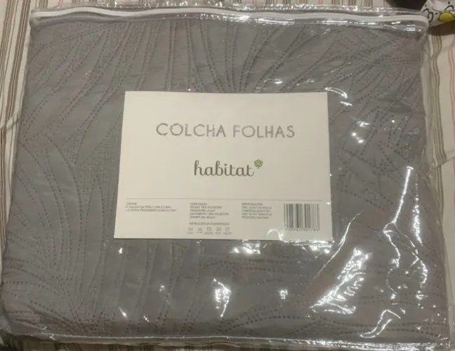 Colcha + fronha solteiro cor cinza