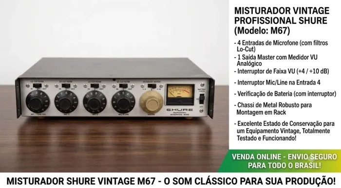 Shure M67 Professional Microphone Mixer vintage