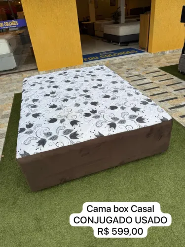 Cama box casal CONJULGADA USADA TOP - ENTREGAMOS