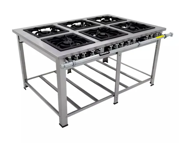 Ac fogão 6 bocas inox 40x40 Venâncio 