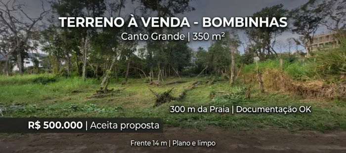 300m da praia Oportunidade Exclusiva em Bombinhas - Bairro Canto Grande