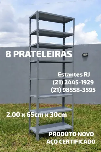 Estante para Comércio com 8 Prateleiras
