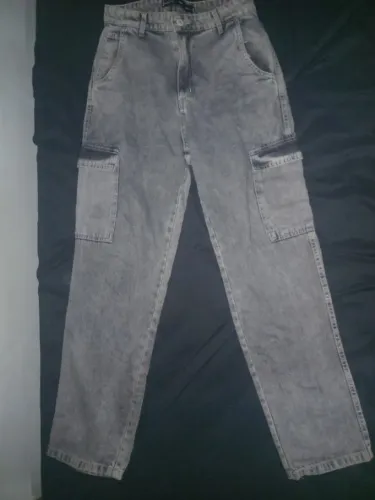 Calça jeans baggy cargo renner tam 36 original