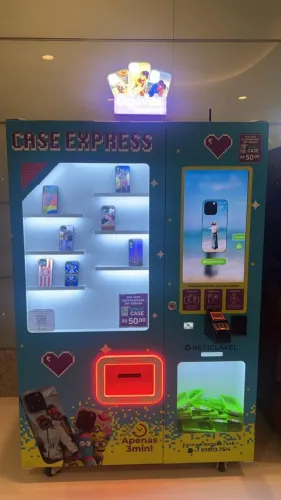 Máquina de Personalização de Cases Celular Vending Machine