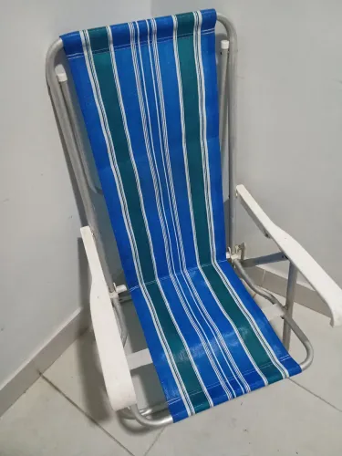 Cadeira de praia Mor reclinável e em alumínio 