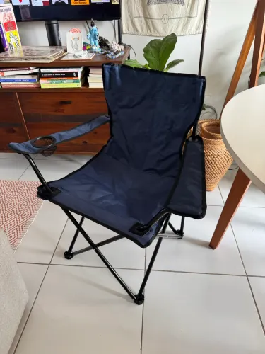 Cadeira de Camping Retrátil Azul