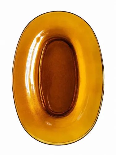 KIT 2 TRAVESSAS DURALEX ÂMBAR VINTAGE ANTIGAS RETRÔ COLECIONÁVEIS VIDRO RARO LOUÇA ANTIGA