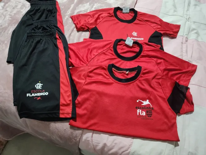 Uniformes escolinha do flamengo