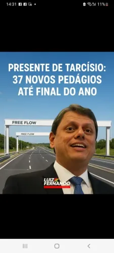 TV de tubo 14" com conversor e suporte de parede. 
