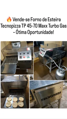 Forno de Esteira a Gás Tecnopizza TP 45-70 Maxx Turbo Gas