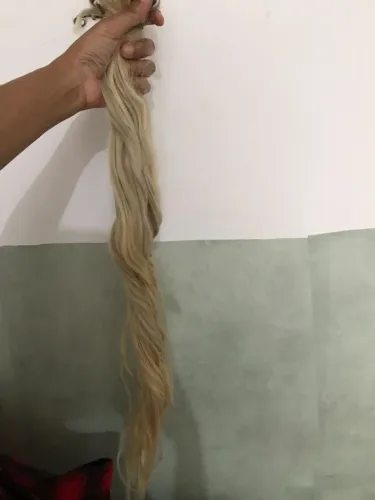Vendo cabelo loiro humano 60 cm 120g