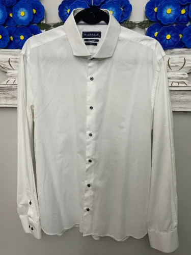 camisa blowbell slim fit branca