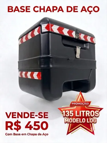 Baú Moto 135 Litros Modelo Log