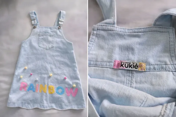 ? Oportunidade! Jardineira Kukiê veste de 08 - 12 anos Semi Nova! Linda!