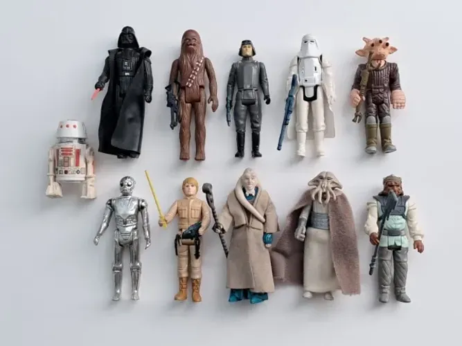 lote c/ 11 bonecos star wars kenner, anos 70/80, completos. retirada em copacabana.