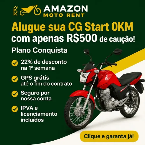 Aluguel de Moto 0KM 2026 para Delivery | Comece Hoje | CG Start Honda